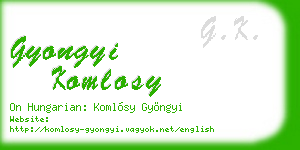 gyongyi komlosy business card